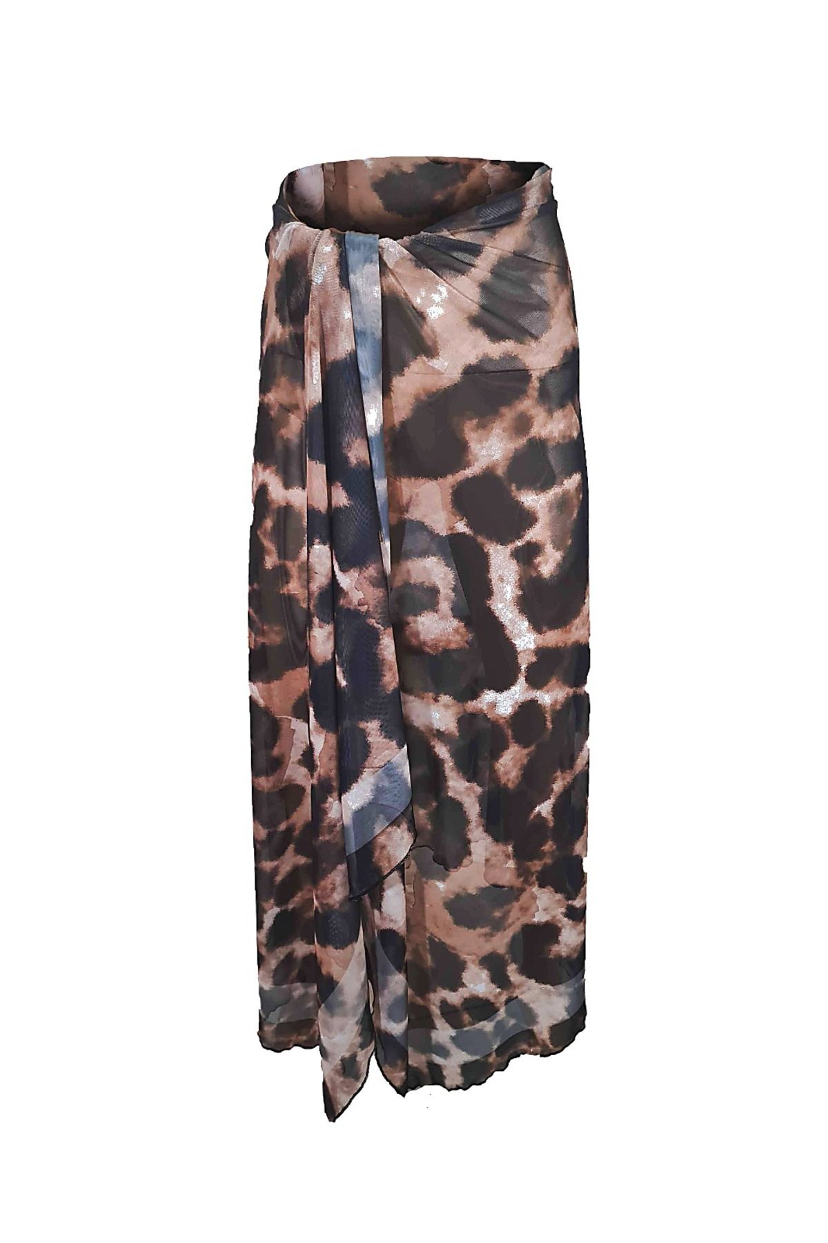 Bolder-Curve Mesh Transparent Leopard Pareo 1