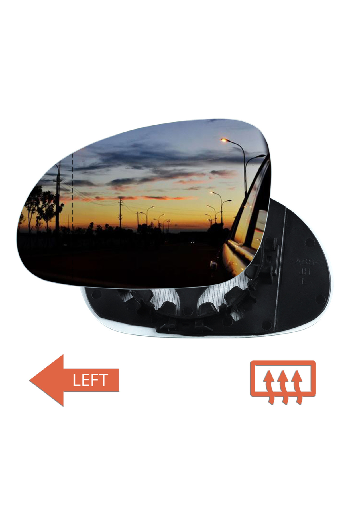2-Pack Heated Power Fold Wing Mirror Glass For VW Jetta V MK5 2006-2010 – Unfinished White