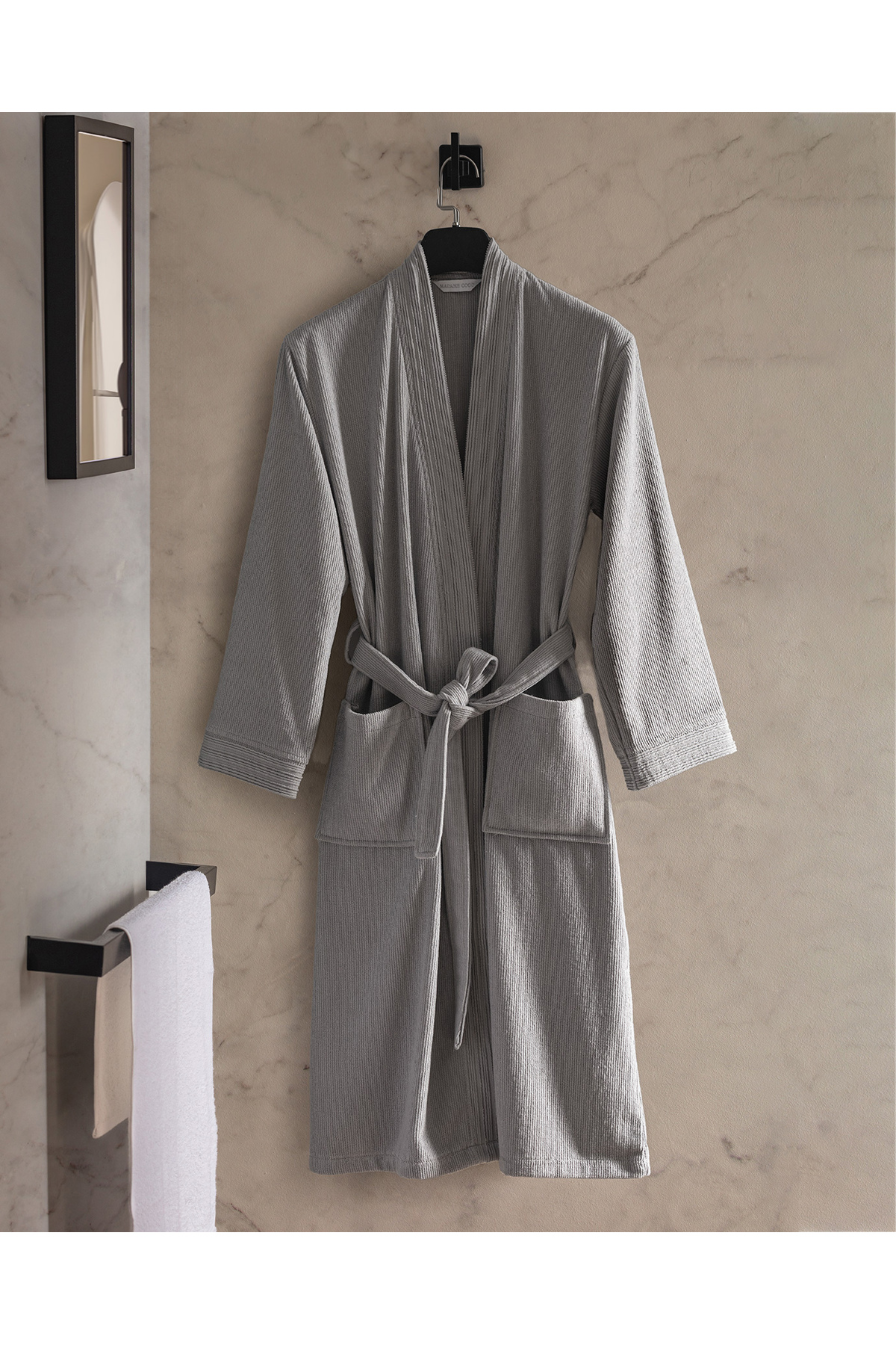 Stripe Kimono Unisex %100 Pamuk Bornoz - Otel Koleksiyon