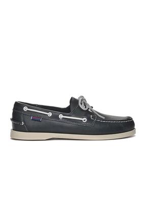 Sebago Erkek Bağcıklı Rahat Taban Logo Detaylı Deri Günlük Lacivert Günlük Ay...
