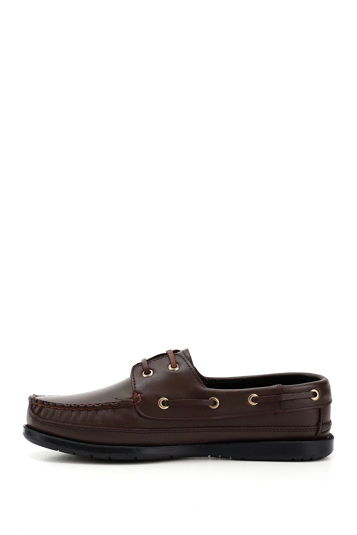 GÖNDERİ(R)-Men's Brown Antique Lace-Up Rubber Sole Genuine Leather Shoes 3