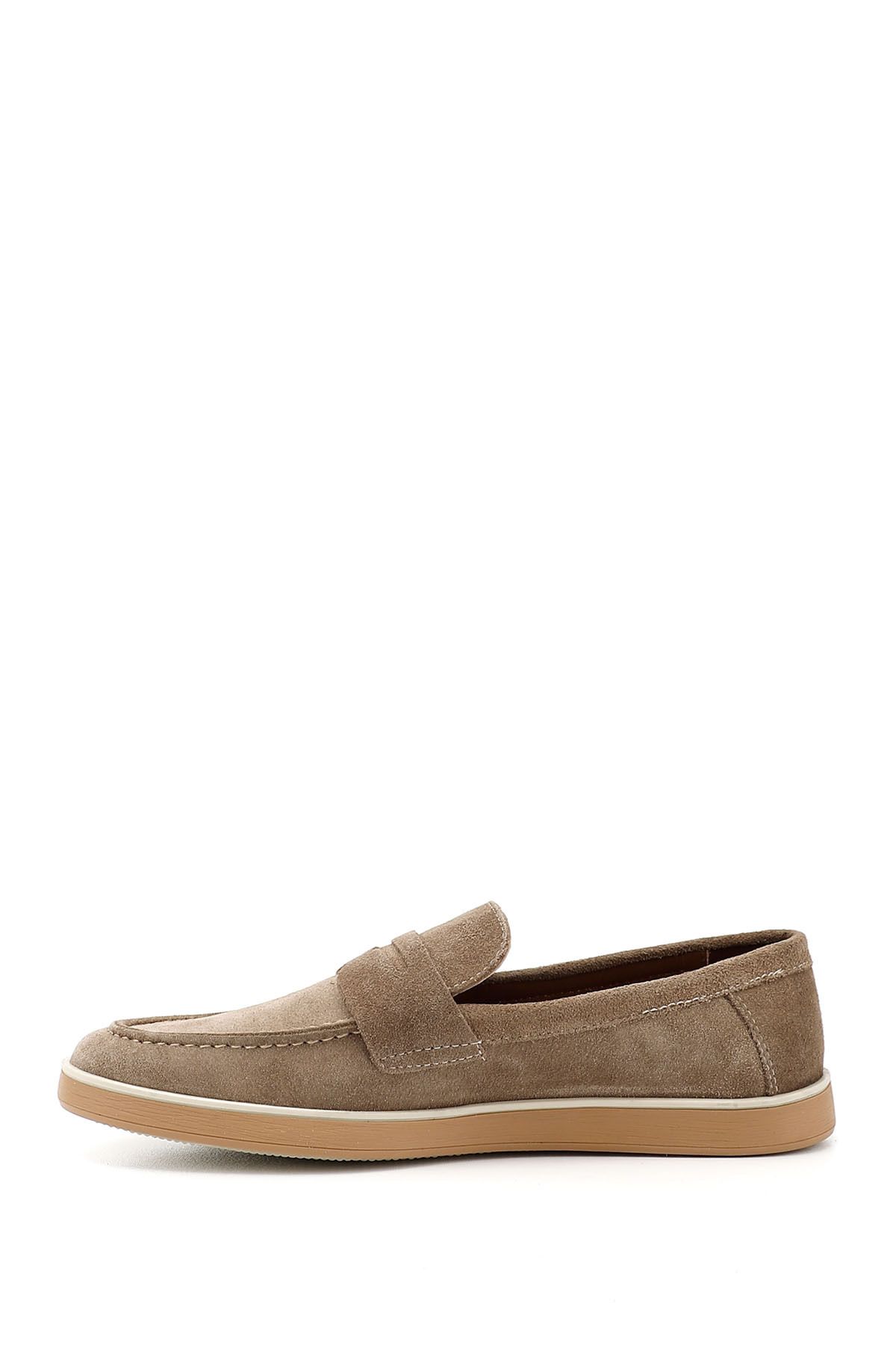 GÖNDERİ(R)-Men's Beige Suede Genuine Leather Loafers 3