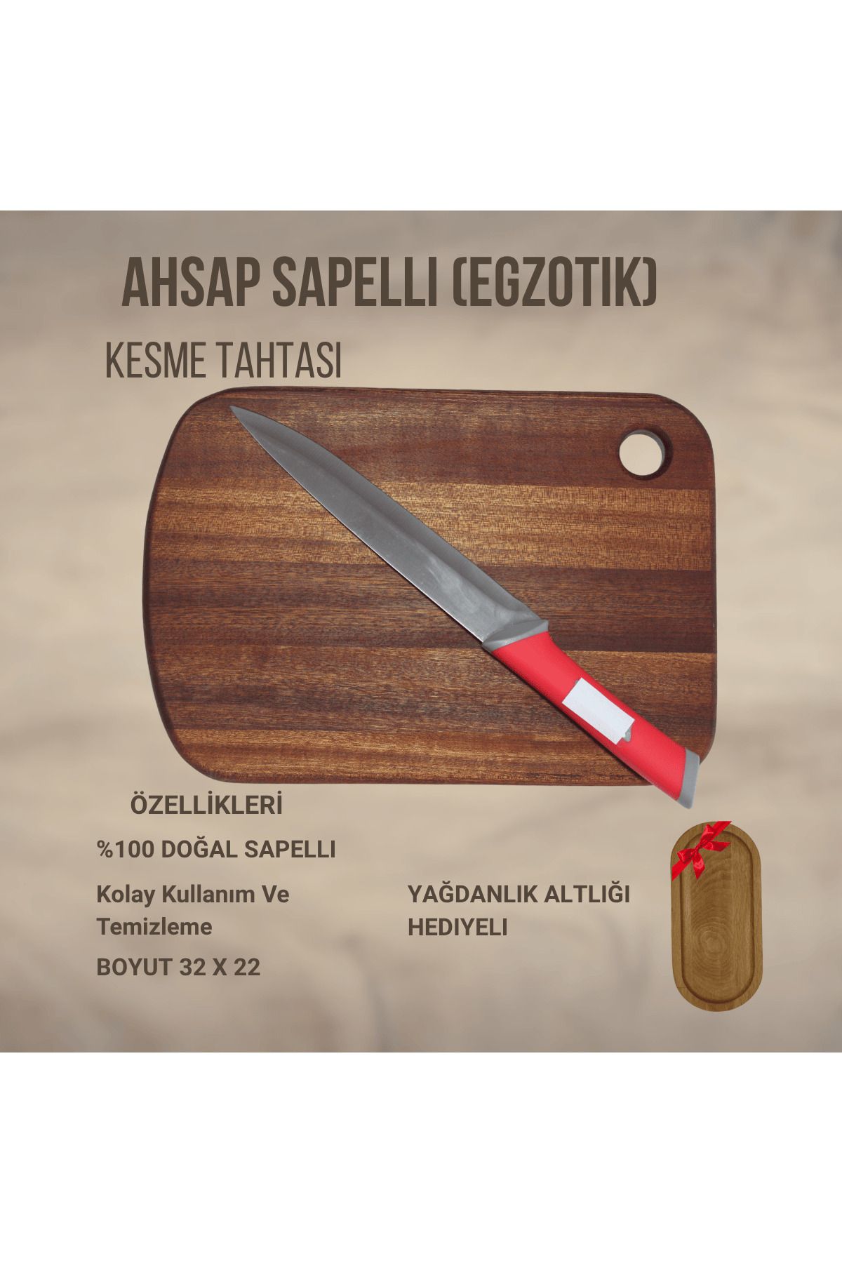 bidunyaahsap AHŞAP IROKO EGZOTIK KESME TAHTASI