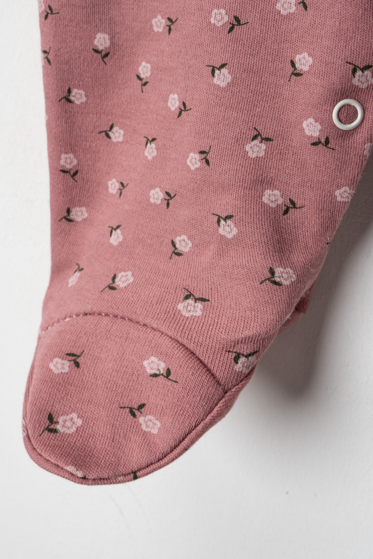 ENİA BABY Enia Baby Bebek %100 Pamuklu Çıtçıtlı Patikli Çiçek Temalı Tulum fotoğrafı 5 (önizleme)