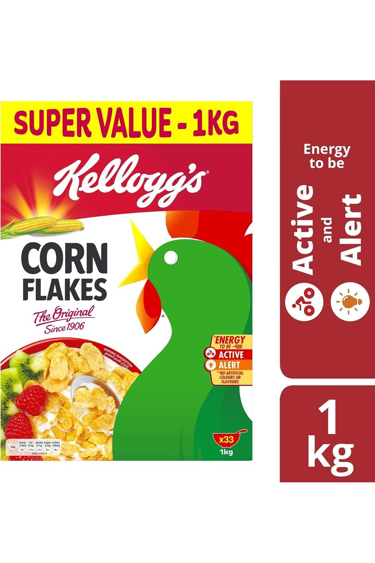 Kellogg's-Corn Flakes Cereal The Original | 1 Kg | Multigrain Nourishment | Source of Fibers | High 7