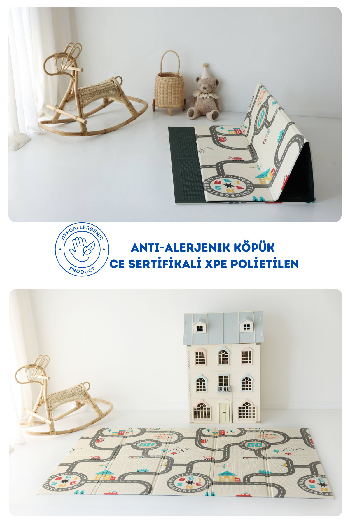 Coolmats Katlanabilir Çocuk Oyun Halısı, 200x130x1 cm Oyun Matı fotoğrafı 3 (önizleme)
