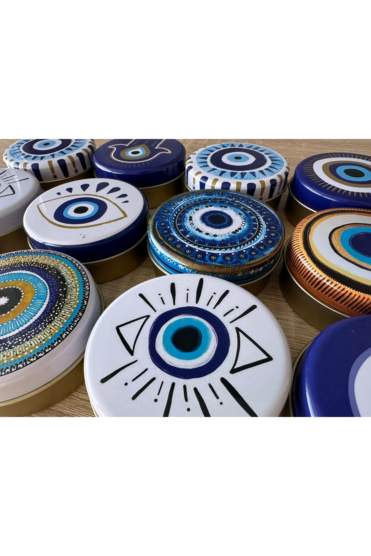 MoreAndMoreCandles Kişiye Özel Kokulu Soya Nazar Mum – Düğün, Nikah, Mevlid, Nişan, Doğum Günü, Bebek Hediye (10 ADET) fotoğrafı 5 (önizleme)