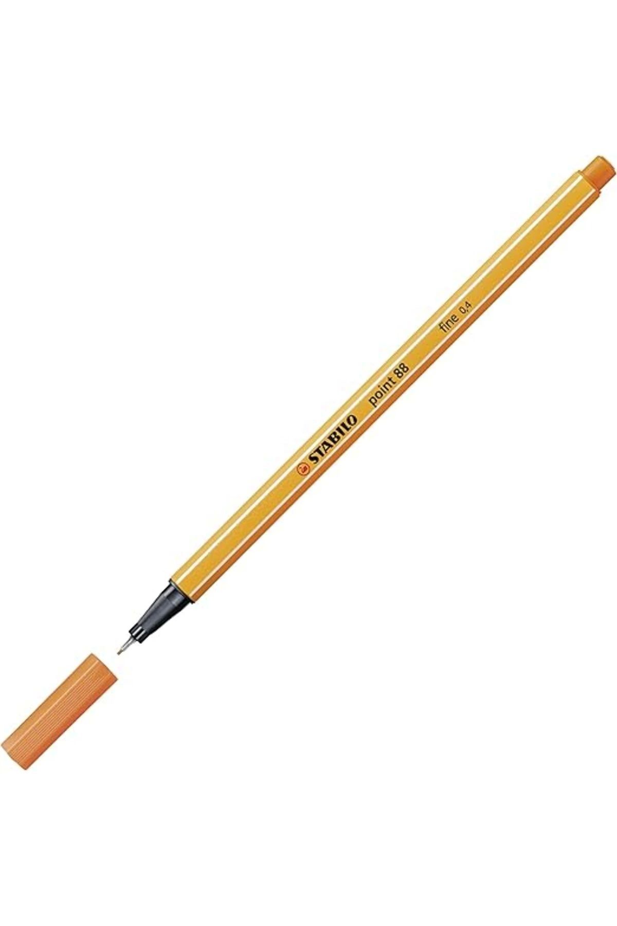 Stabilo-- Fine Felt Tip Pen - Point 88 - Light Flame Red 2