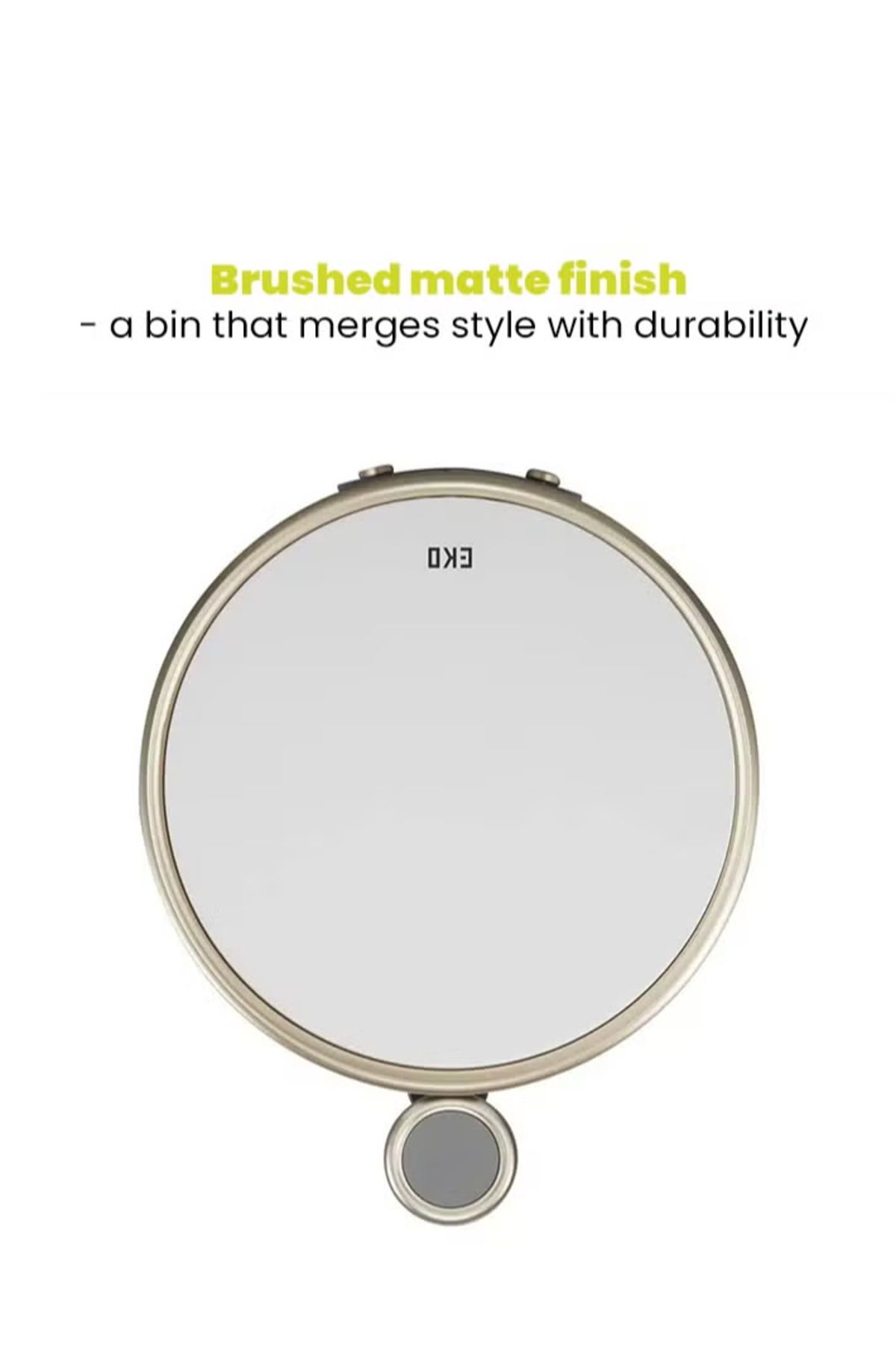 EKO-Cosmo Series | Brushed Matte Finish | Soft-closing | Fingerprint-resistant | Round Deluxe Pedal Bin 5
