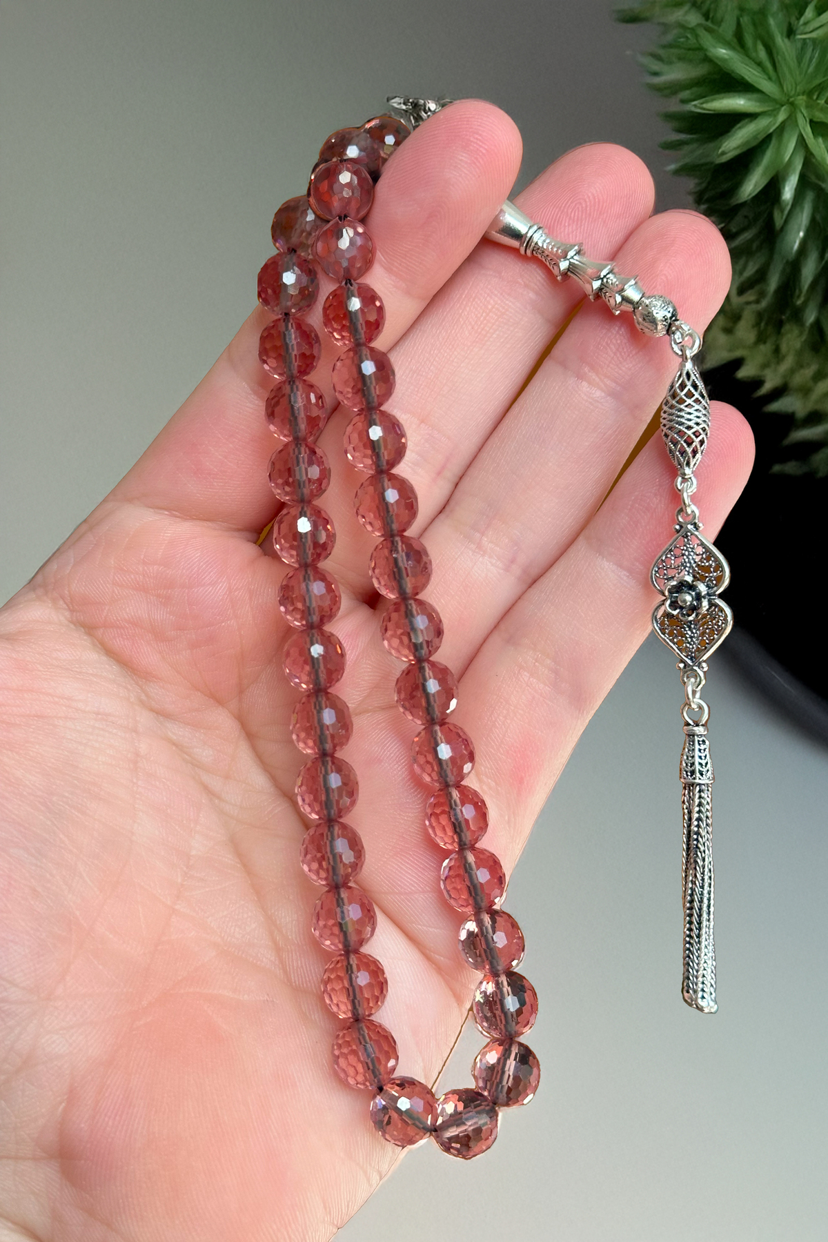 8 Renk Işık Veren Faset Kesim Nadir Sultan Taşı Zultanit Tespih - Erkek Hediyelik ve Koleksiyonluk