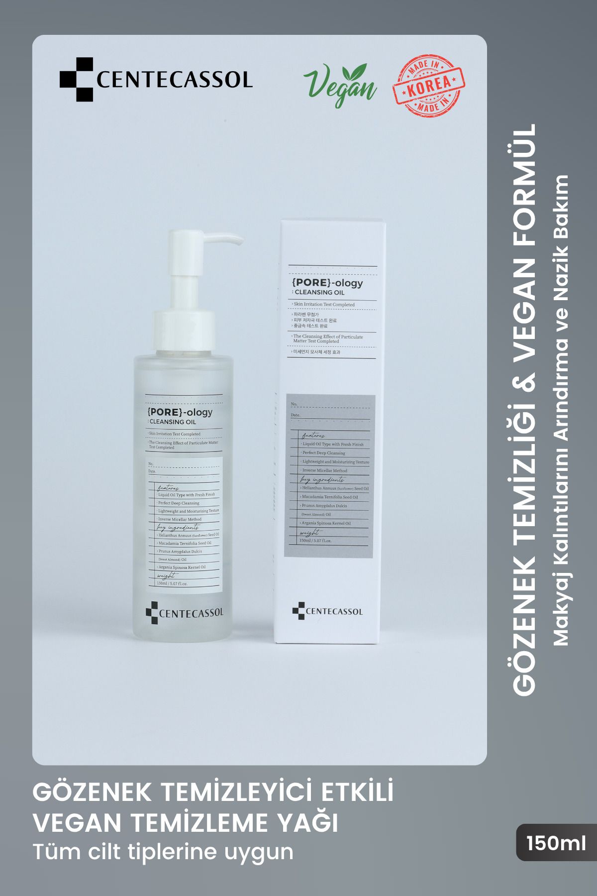 centecassol-Pore-Ology Vegan Cleansing Oil with Pore Firming, Anti-Aging, Moisturizing, Light Structure 1