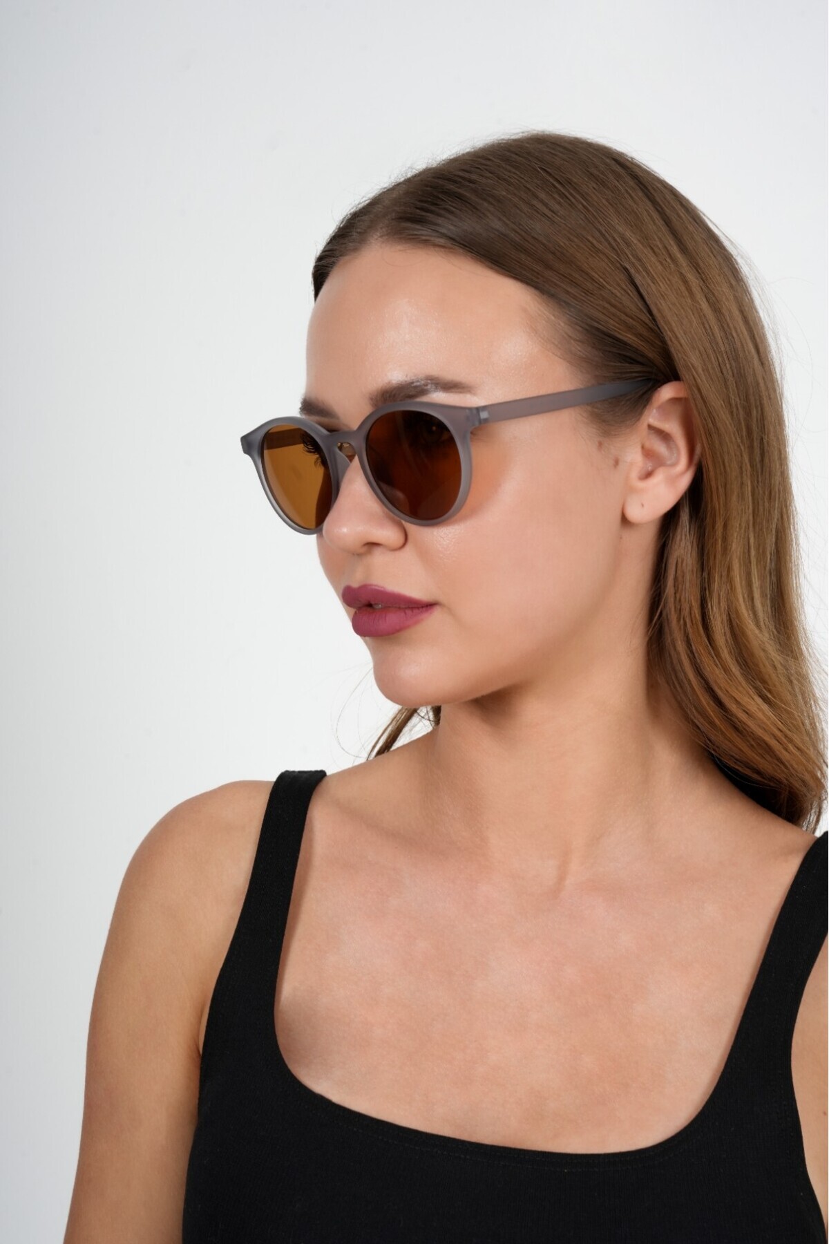 Polo Exchange-Gray Round Polo Exchange Sunglasses 8