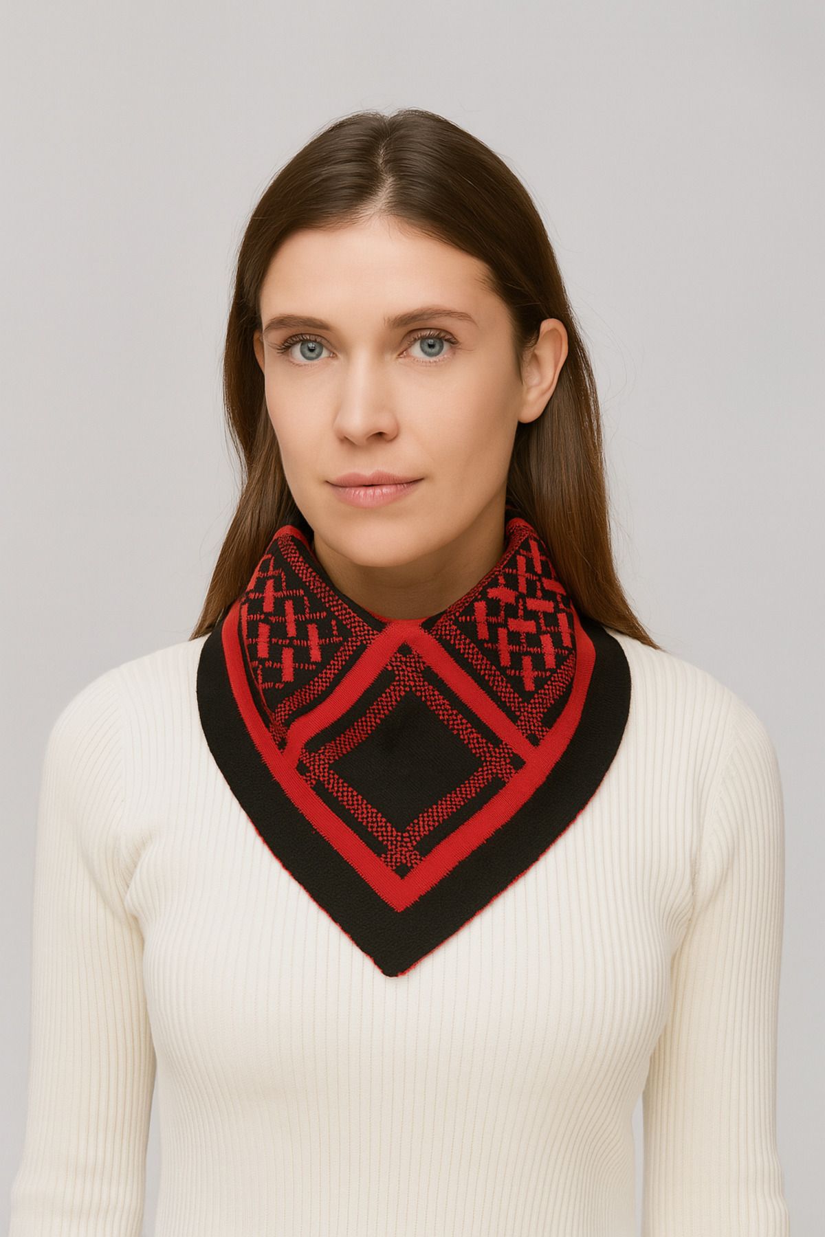 Sebir Moda-Patterned Knitwear Scarf 1