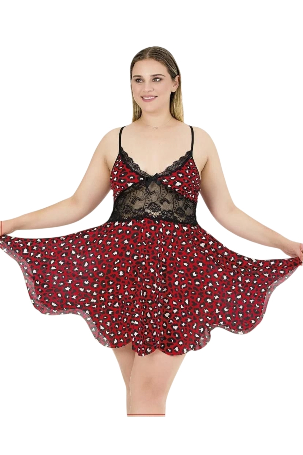 Emir Store İp askılı fırfırlı elbise gecelik