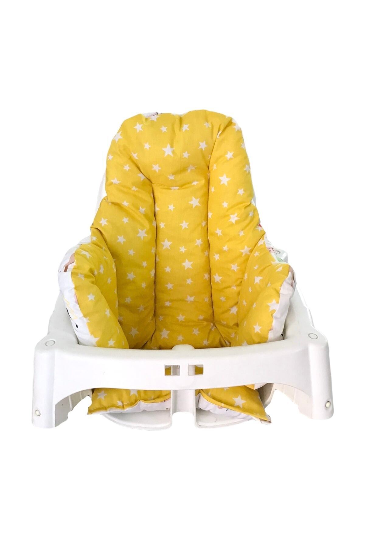 Babynia %100 Pamuk Bebek Çocuk Mama Sandalyesi Minderi Karaca Sarı fotoğrafı 4 (önizleme)