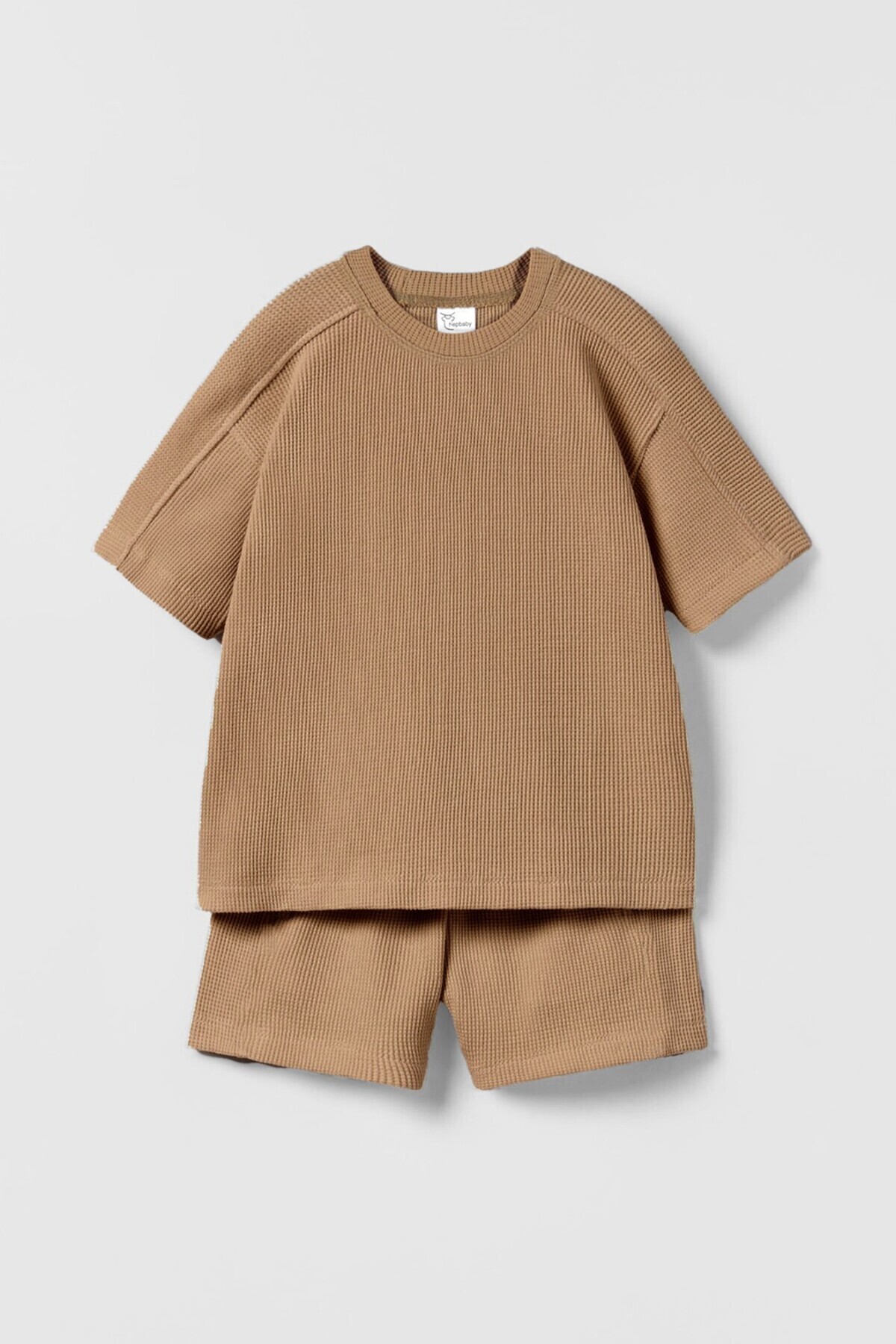 hepbaby Tarçın, Waffle Dokulu Şortlu Çocuk Takım Hb23990 fotoğrafı 2 (önizleme)