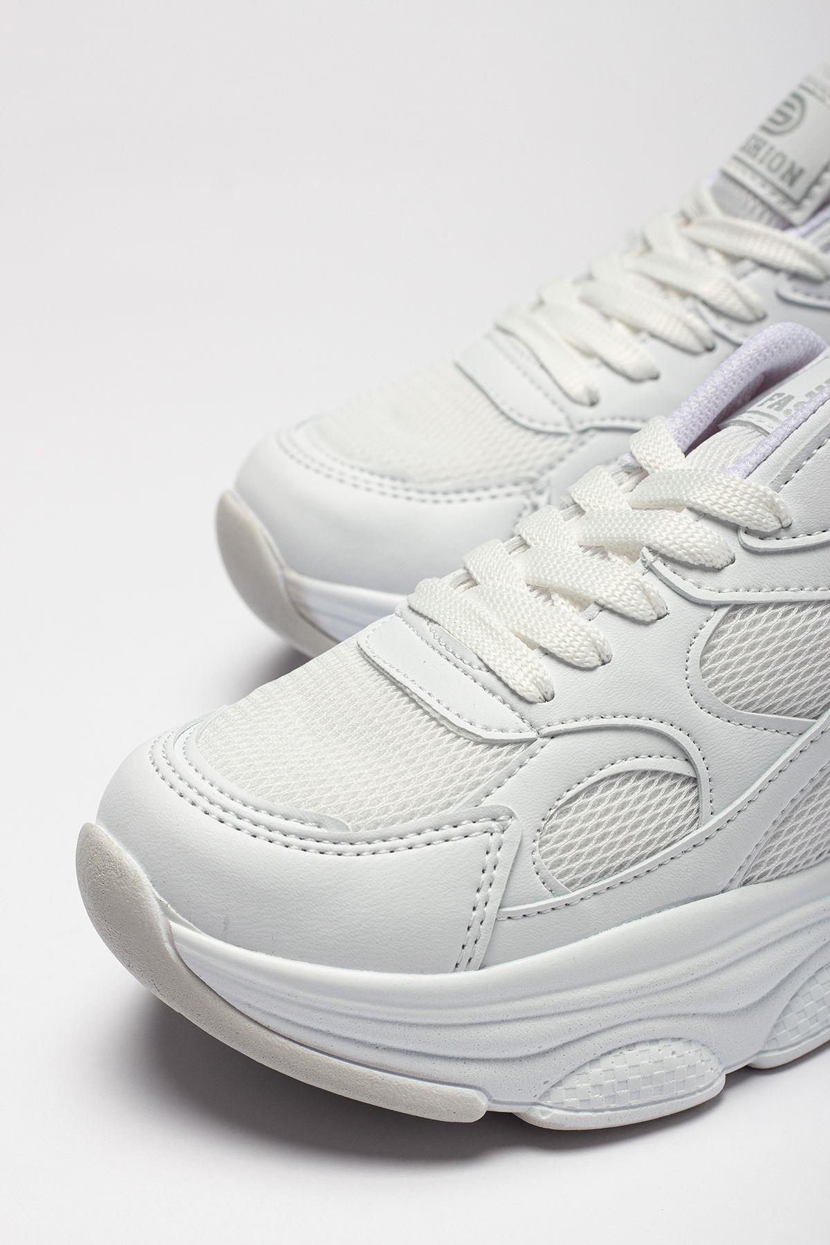 lady classy  Kadın Günlük Faylon Taban Rahat Kalıp Yürüyüş ve Ortopedik Spor Ayakkabı - Görsel 6