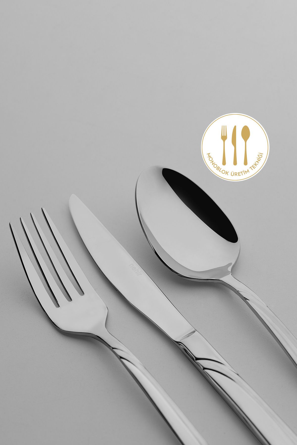 Nehir-Fiesta Simple 12 Person 89 Piece Boxed Fork Spoon Knife Set 4