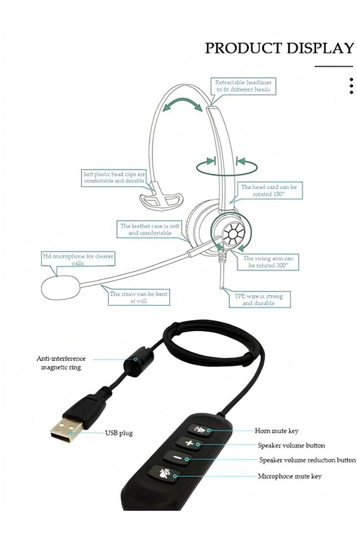 Generic-Wired Headset With Microphone Bluetooth Headphone With Noise Canceling 4