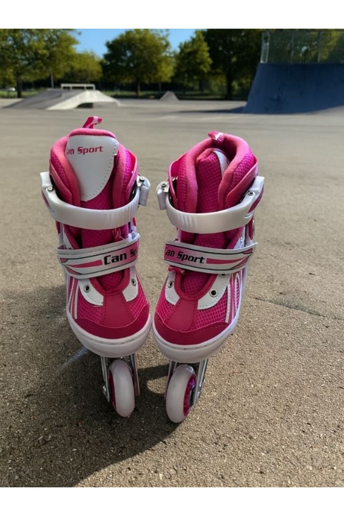 NUNU-Adjustable-Lighted-One Row and Double Row Useable Skating 35-38 Number 2