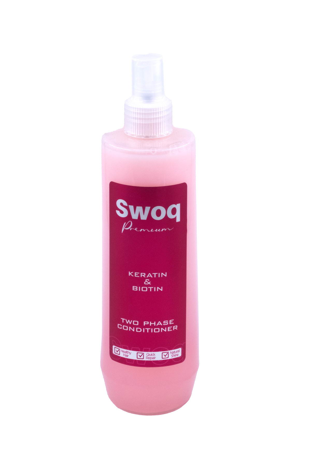 Keratin & Biotin Fön Suyu Çift Fazlı & Elektriklenme Önleyici & Isı Koruma Bakım Spreyi 400ml — SWOQKRTFNSY — تصویر 2 از 2