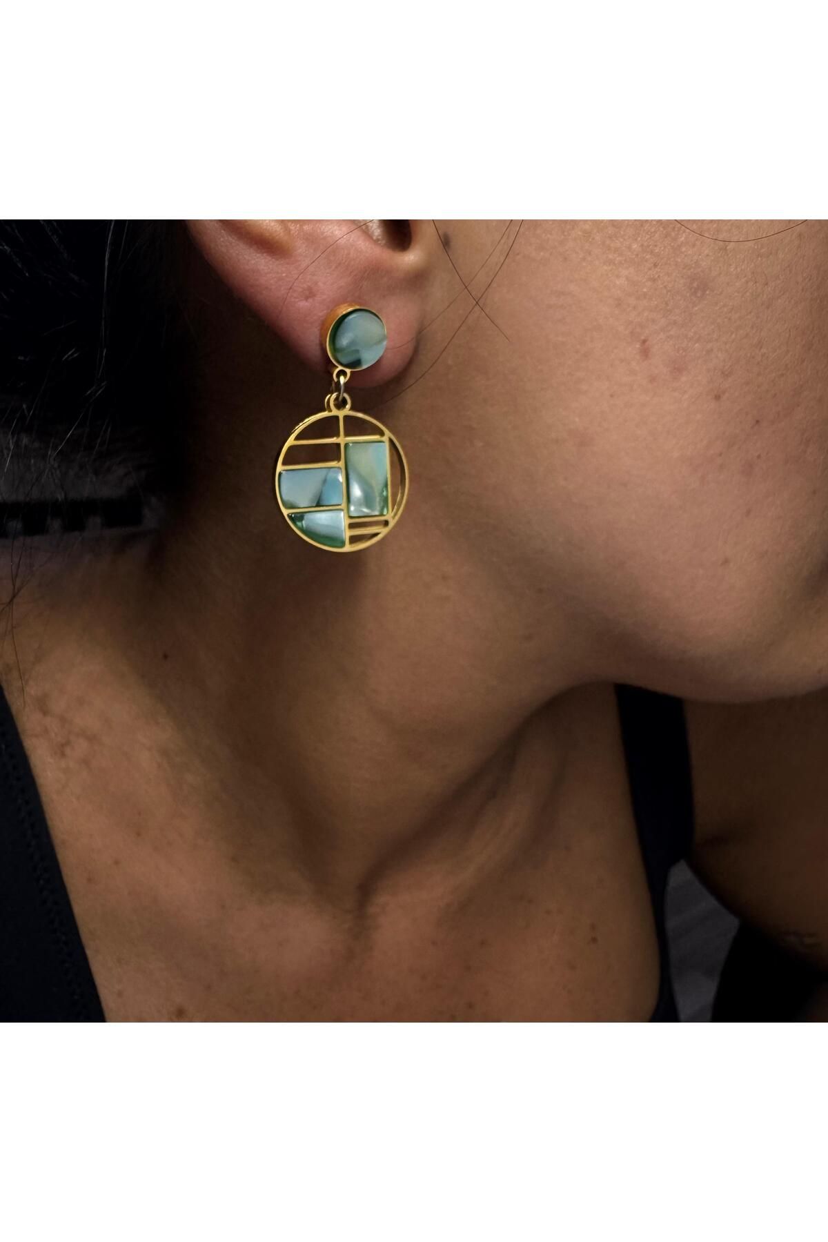 livaz accessories Çelik Kadın Gold /Gümüş Küpe