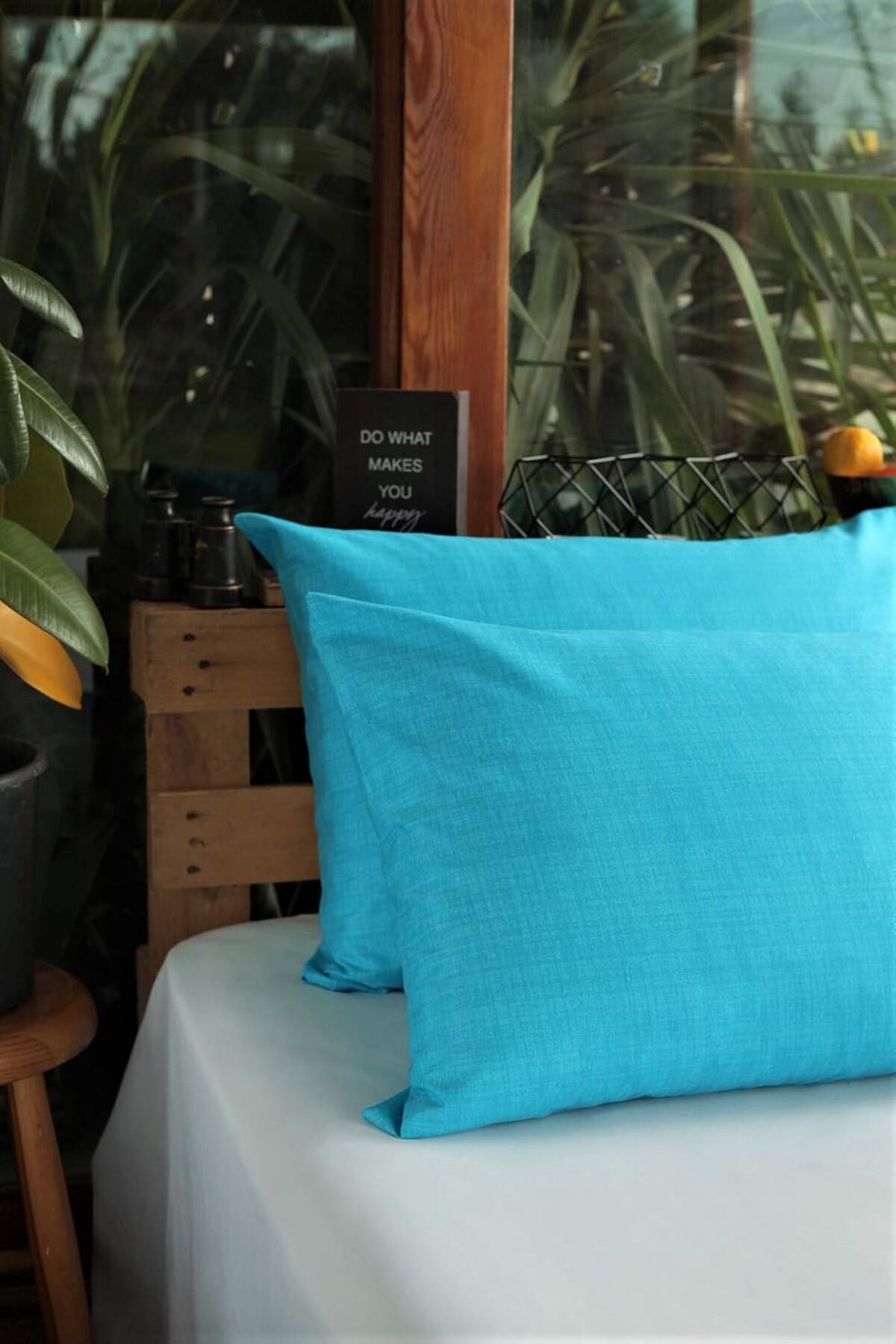 Mena Rise BlackShop Turca AT7528 Ranforce Yastik Kilifi, Turkuaz, 2li, 50x70cm 1064272