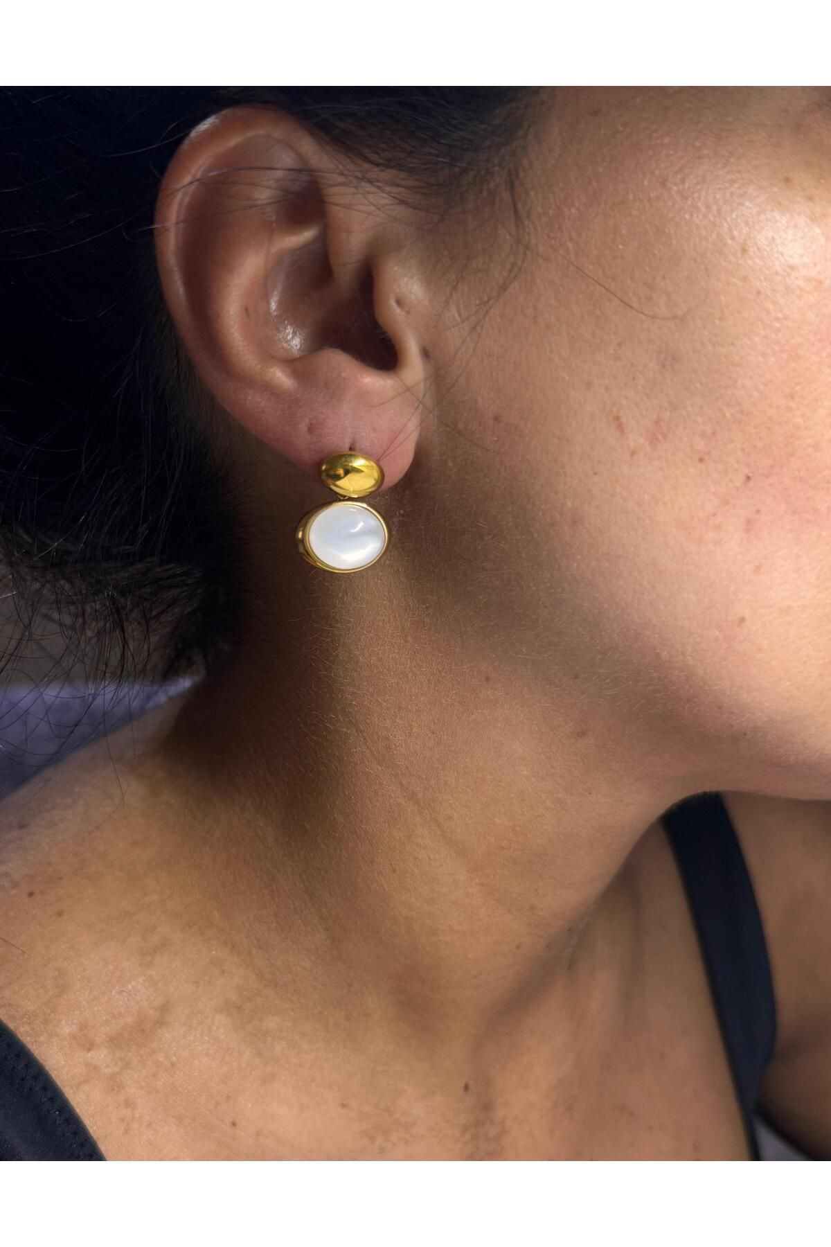 livaz accessories Çelik Kadın Gold Küpe