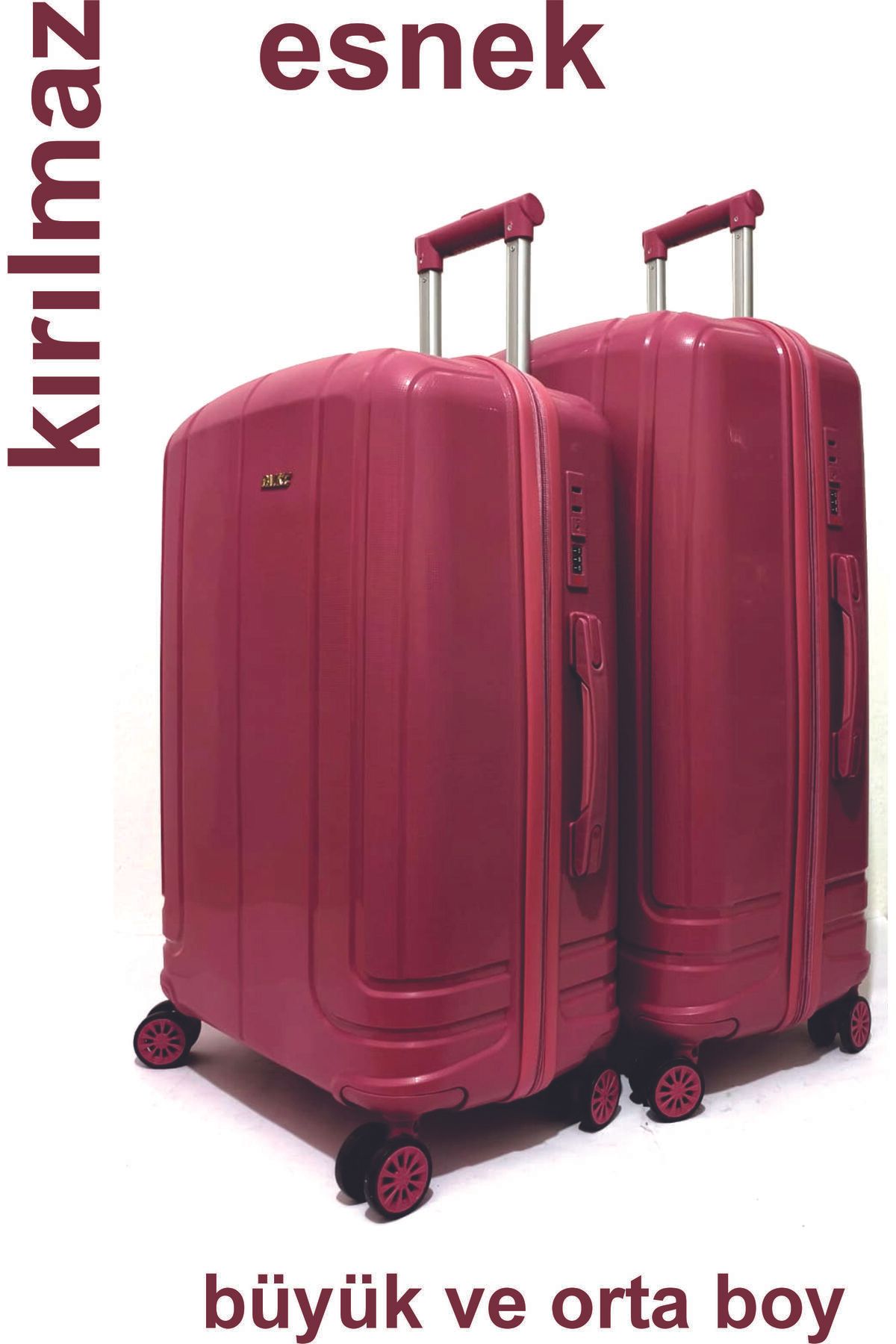 Captivex PAİKE--PP POLİKARBON--ESNEK SİLİKON--ÜSTÜN KALİTELİ--BÜYÜK VE ORTA BOY VALİZ