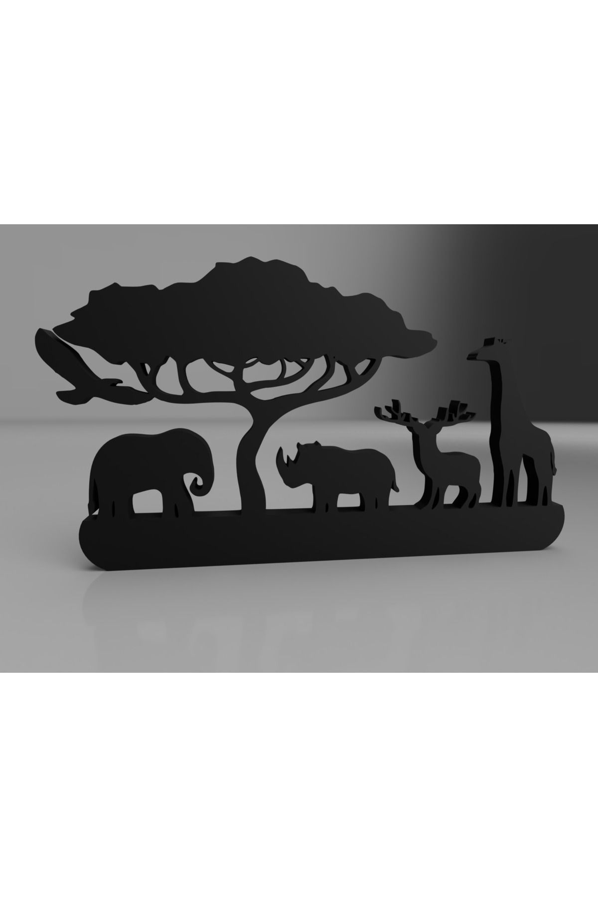 Sizseyy Masaütü safari zürafa fil gergedan geyikli biblo