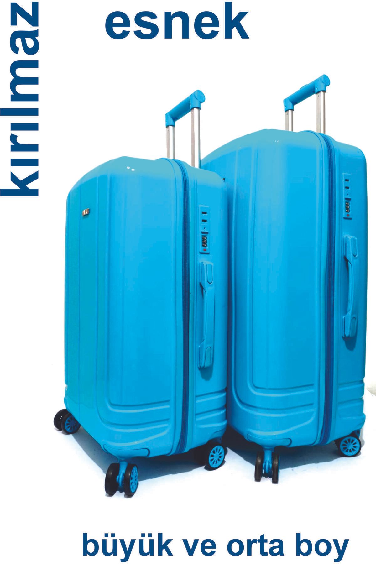 Captivex PAİKE--PP POLİKARBON--ESNEK SİLİKON--ÜSTÜN KALİTELİ--BÜYÜK VE ORTA BOY VALİZ