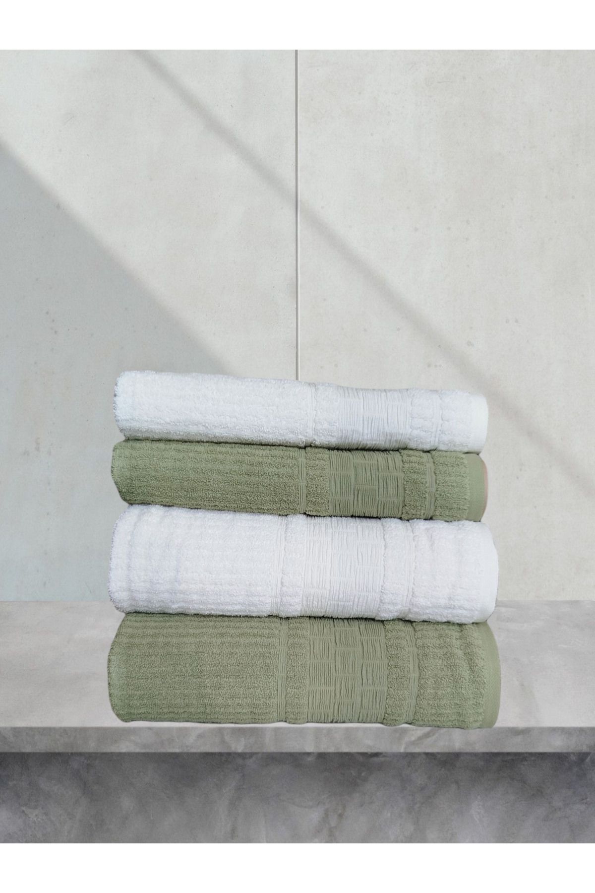 Fiesta Luxury Kare Bürümcük 2 adet 50x90 cm ve 2 adet 90x150 cm Kutulu Hamam Takımı
