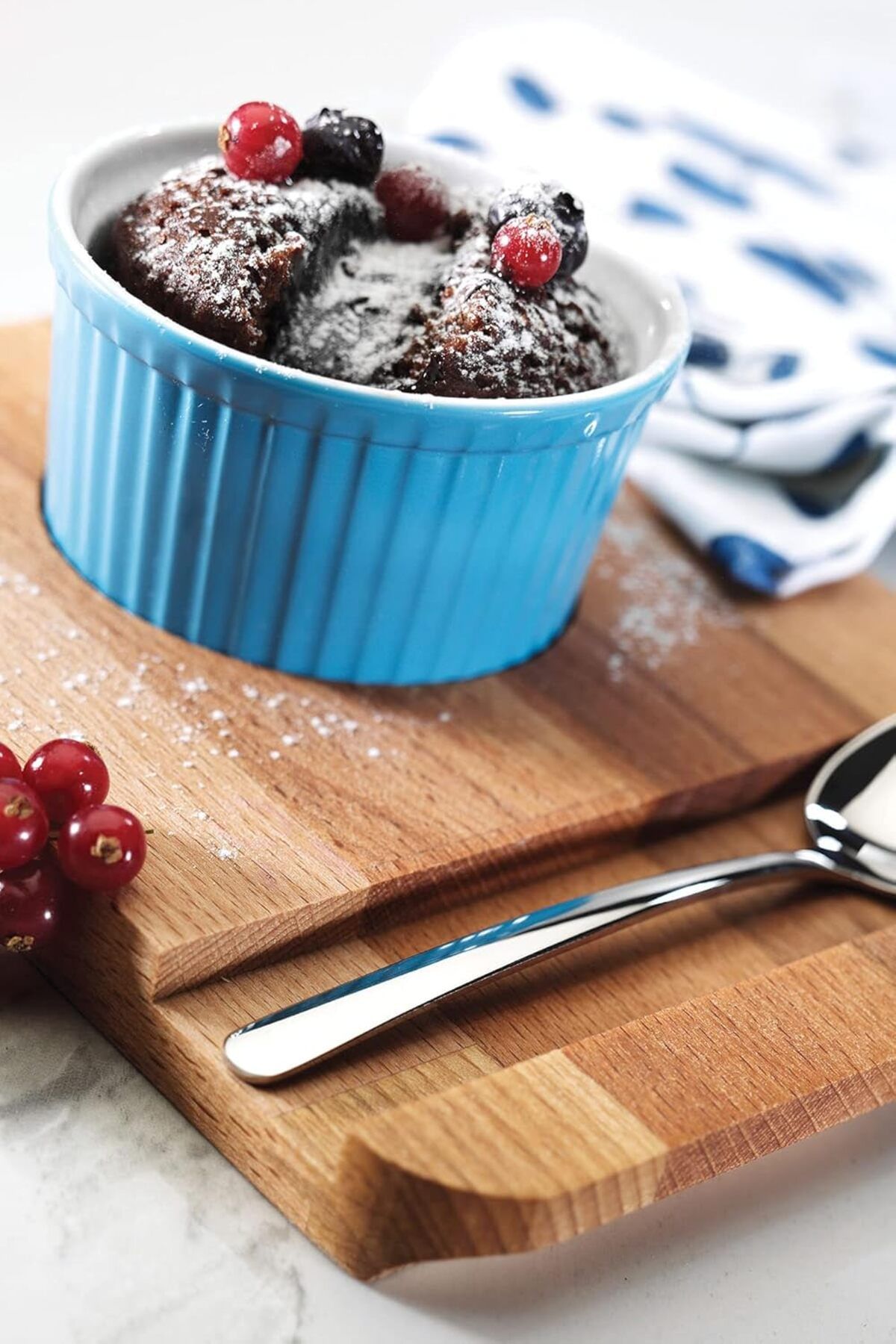 Mena Rise BlackShop Porselen 9 Cm Sufle Kasesi Mavi TVF09FKS14001 1064272