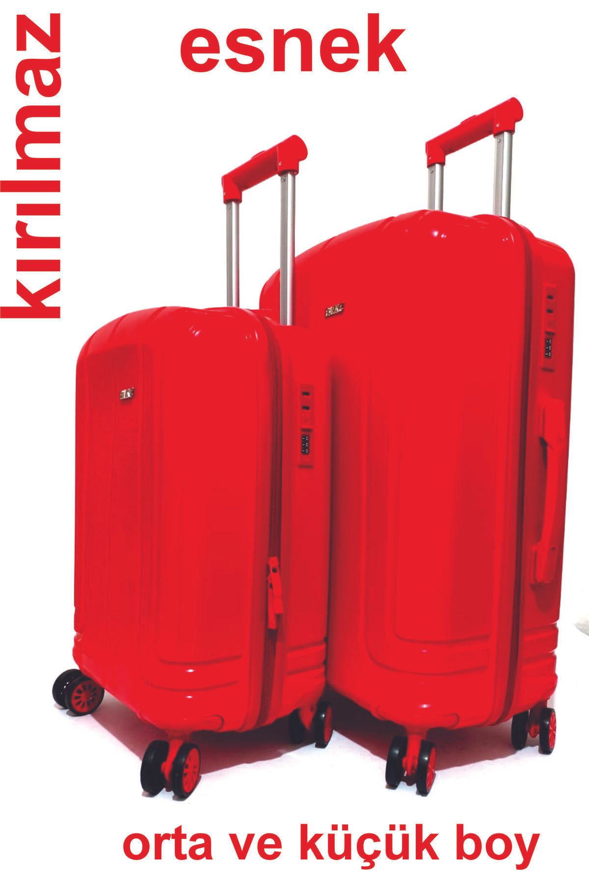 Captivex PAİKE--PP POLİKARBON--ESNEK SİLİKON--ÜSTÜN KALİTELİ--ORTA VE KÜÇÜK BOY VALİZ