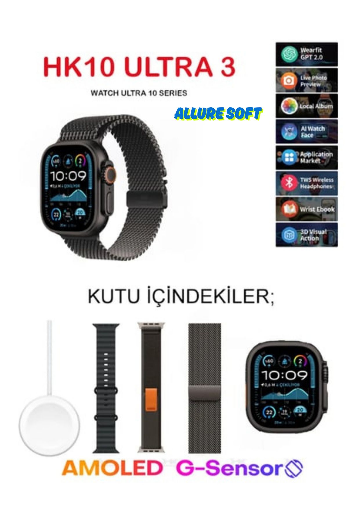 Allure soft Zamanı sadece ölçme akıllıca yönet HK 10 ile hayatın her anı kontrolünde olsun