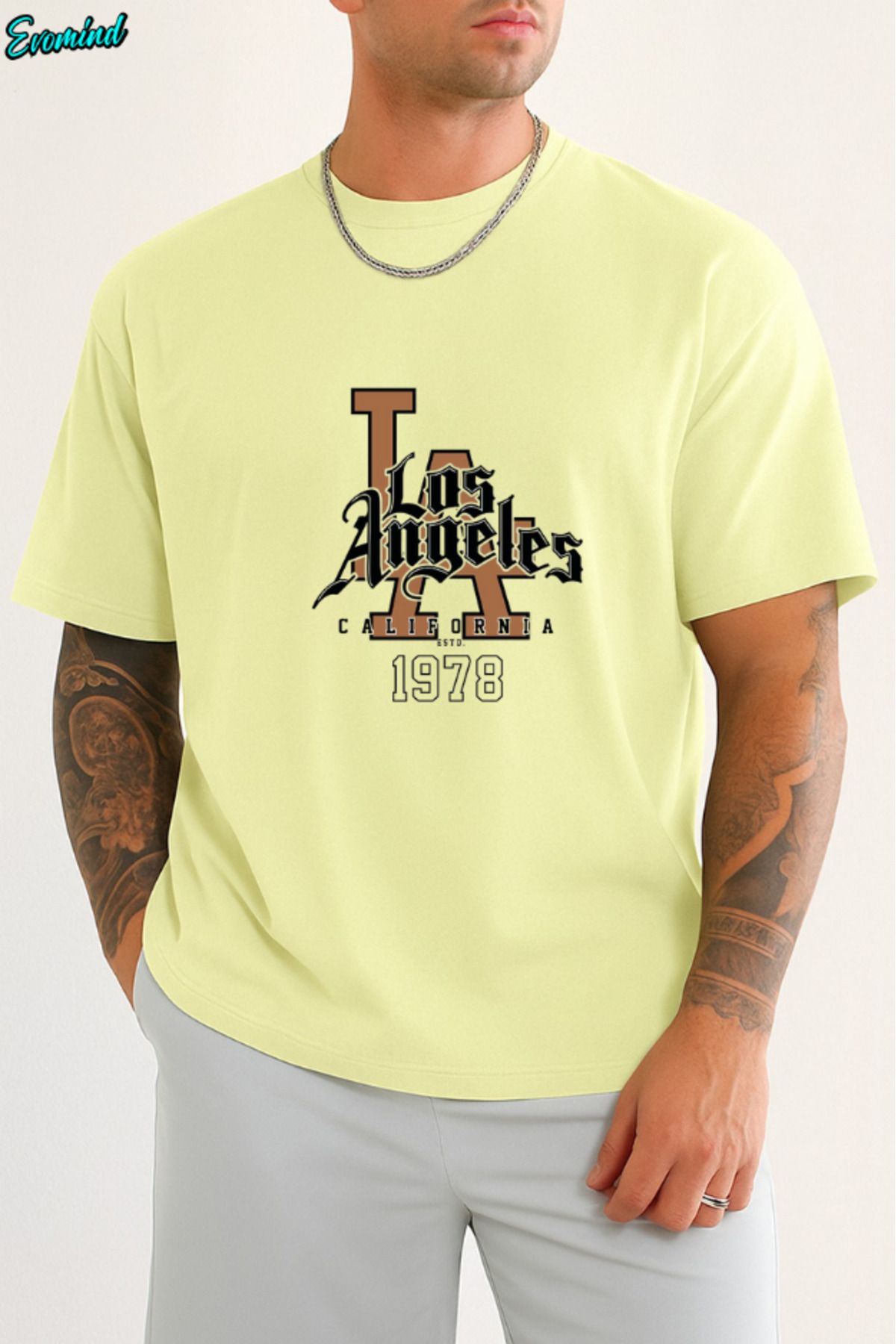 Evomind Los Angeles Baskılı Unisex T-shirt