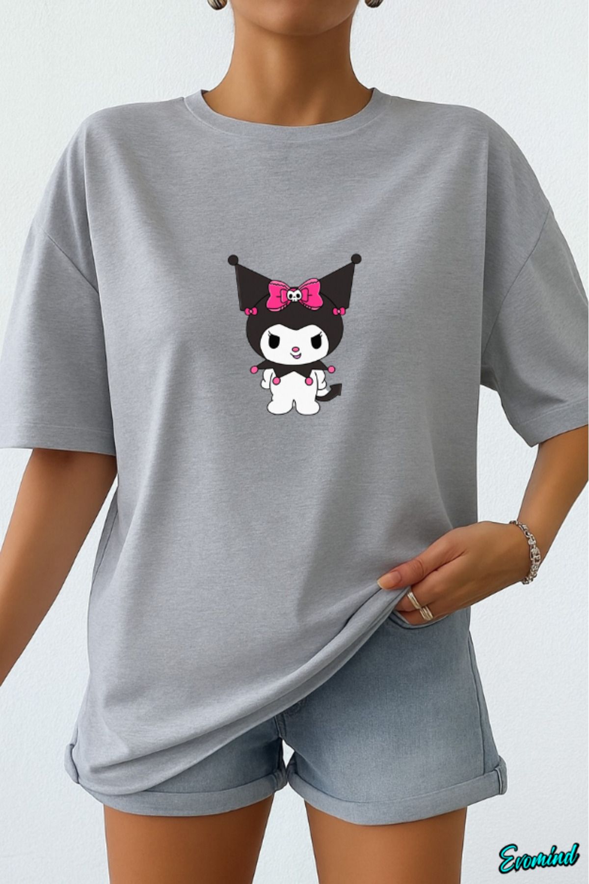 Evomind Çizgi Karakter Baskılı Unisex T-shirt