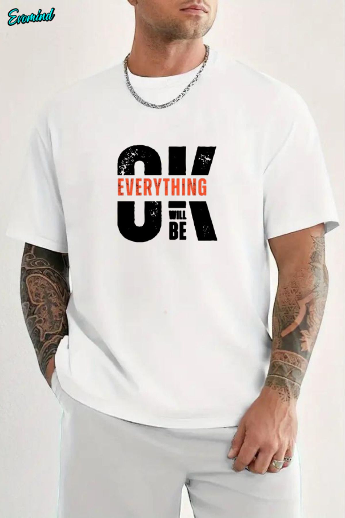 Evomind Ok Baskılı Unisex T-shirt