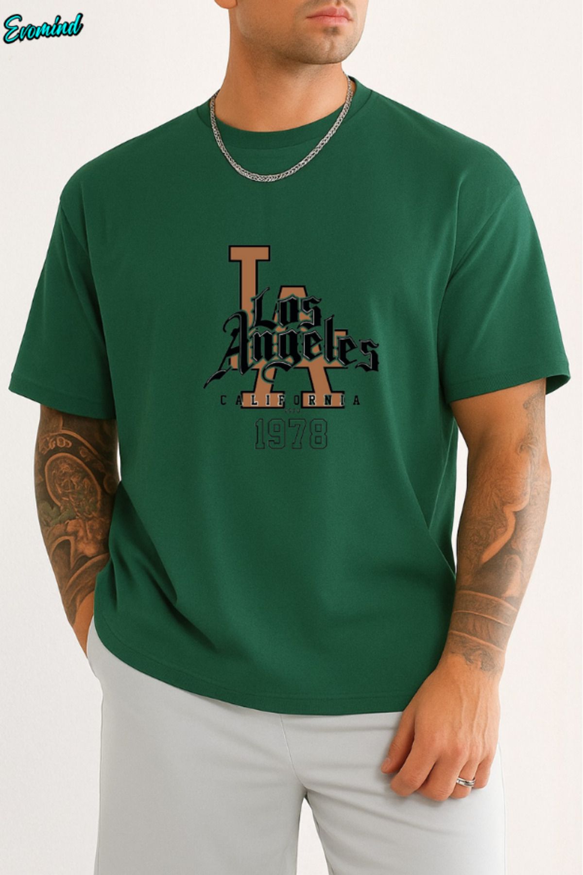 Evomind Los Angeles Baskılı Unisex T-shirt