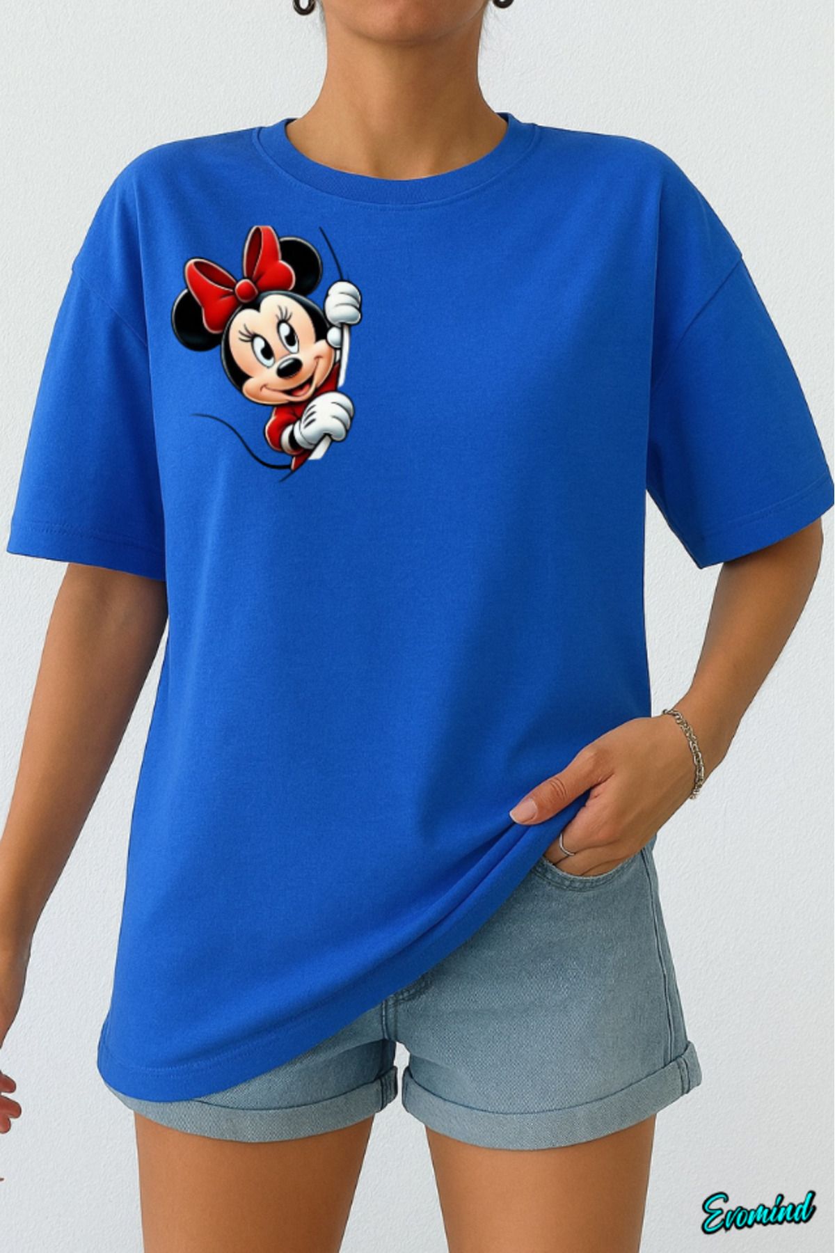 Evomind Çizgi Karakter Baskılı Unisex T-shirt