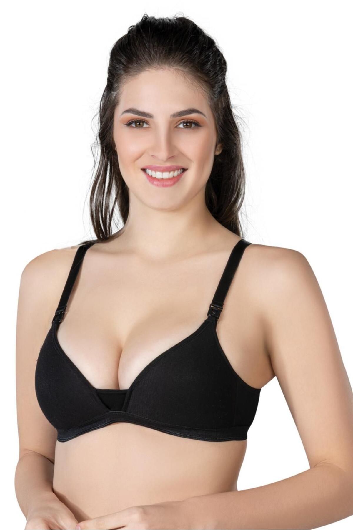 COjans SİYAH MI Emay 1422 Modal Cotton Kaplı Emzirme Sütyen
