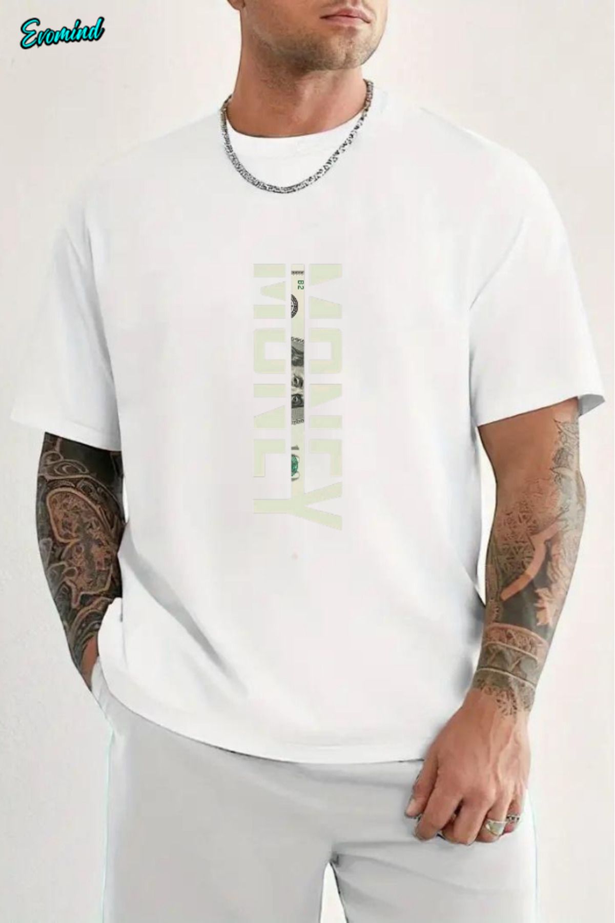 Evomind Money Baskılı Unisex T-shirt