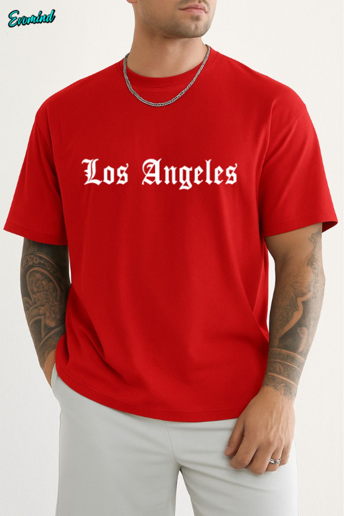 Evomind Los Angeles Baskılı Unisex T-shirt
