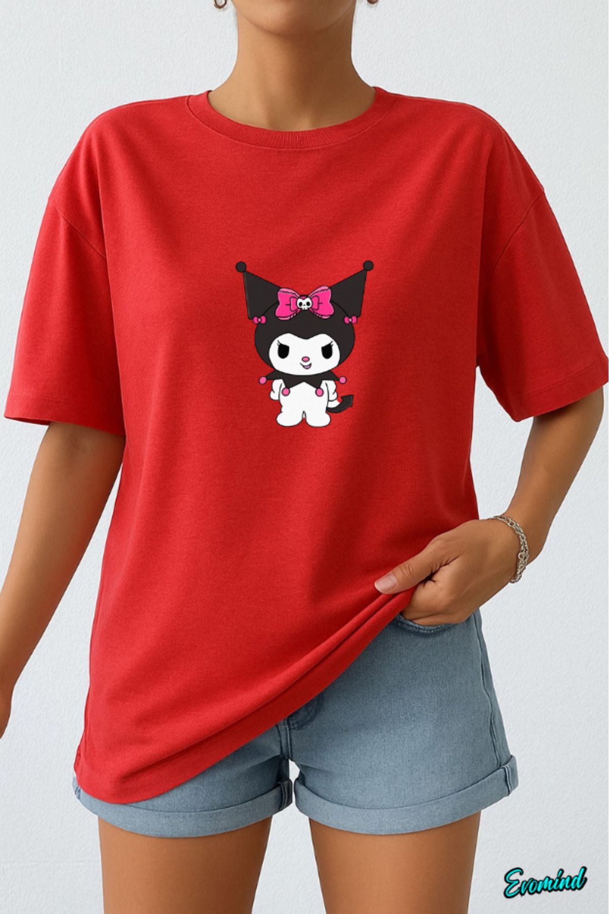 Evomind Çizgi Karakter Baskılı Unisex T-shirt