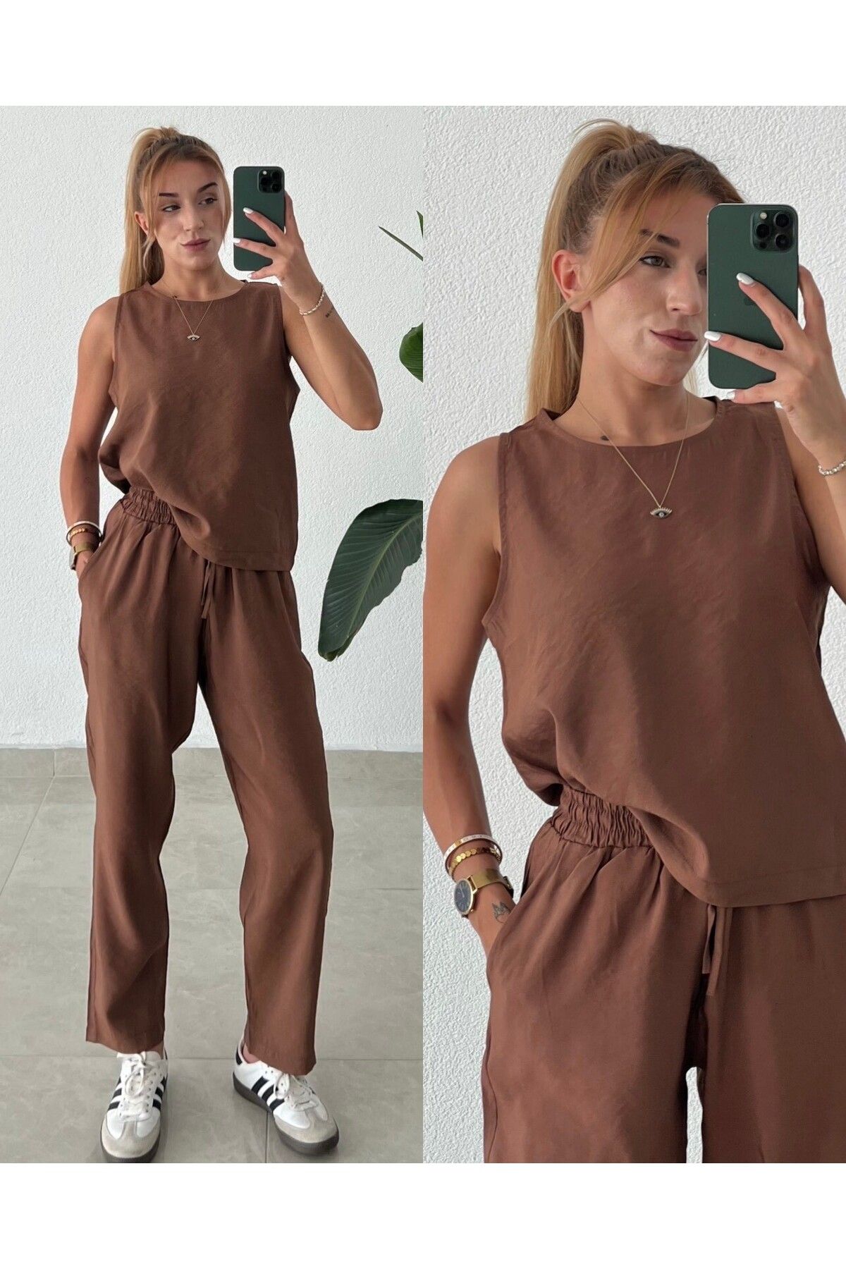 pelish MODAL KUMAŞ KOLSUZ TAKIM