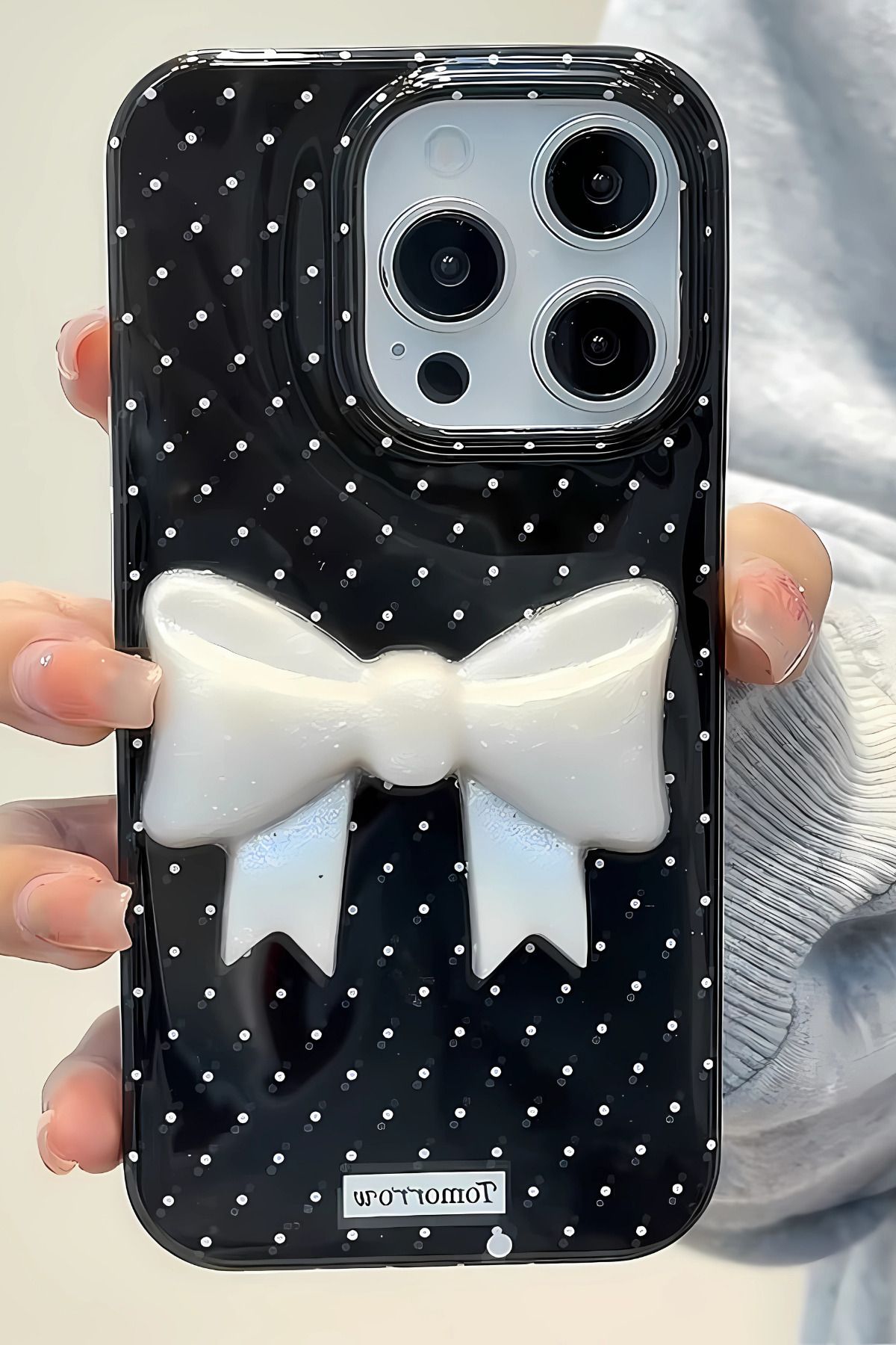 shop Iphone 13 / 14 Uyumlu 3D Fiyonklu - Yumuşak Silikon, Şık ve Zarif Telefon Kılıfı