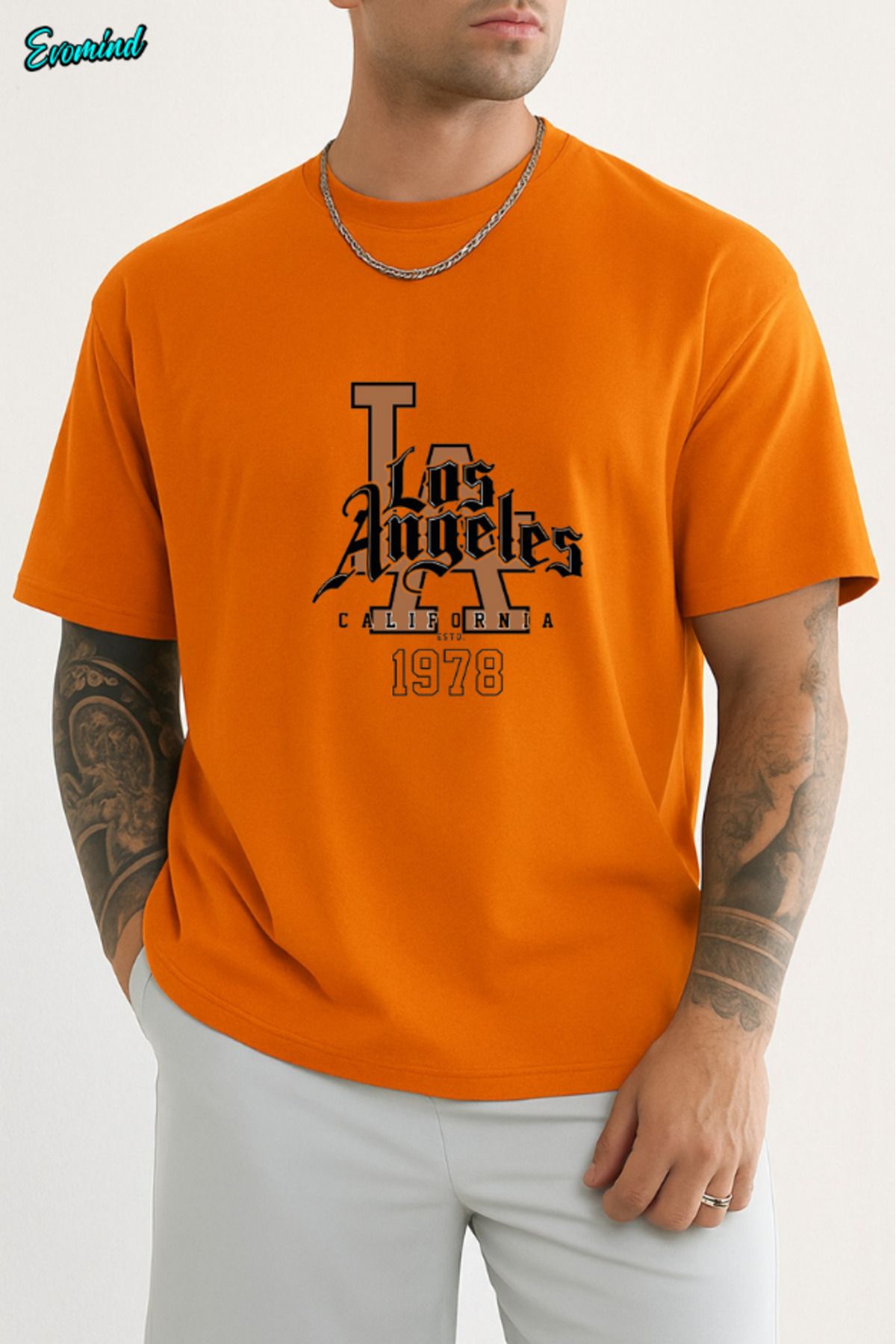 Evomind Los Angeles Baskılı Unisex T-shirt