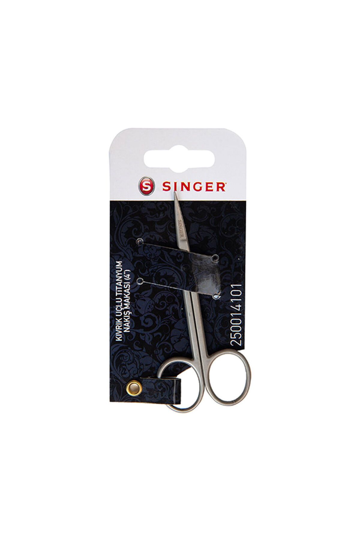 SİNGER Kıvrık Uçlu Titanyum Nakış Makası 4''