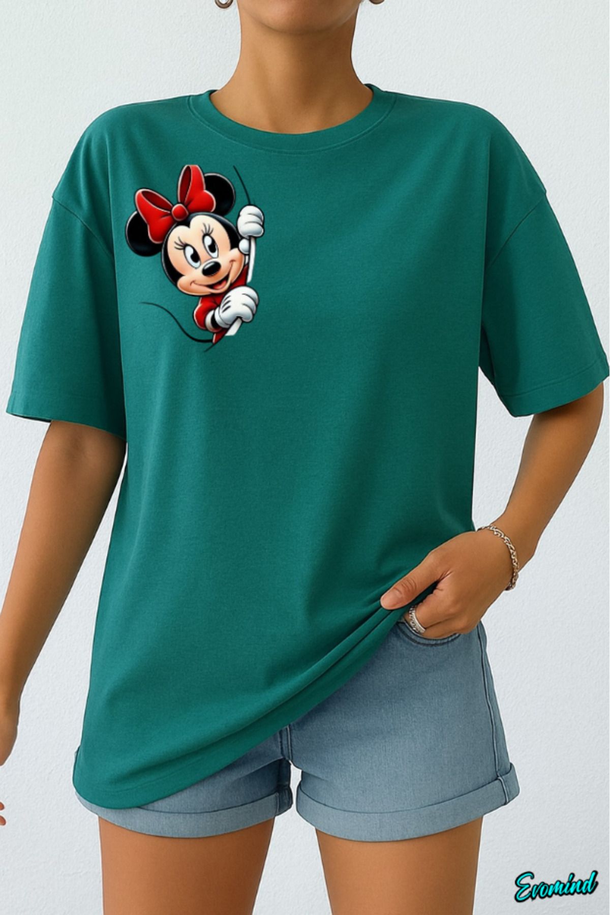Evomind Çizgi Karakter Baskılı Unisex T-shirt