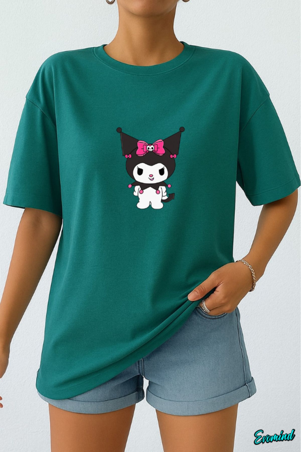 Evomind Çizgi Karakter Baskılı Unisex T-shirt